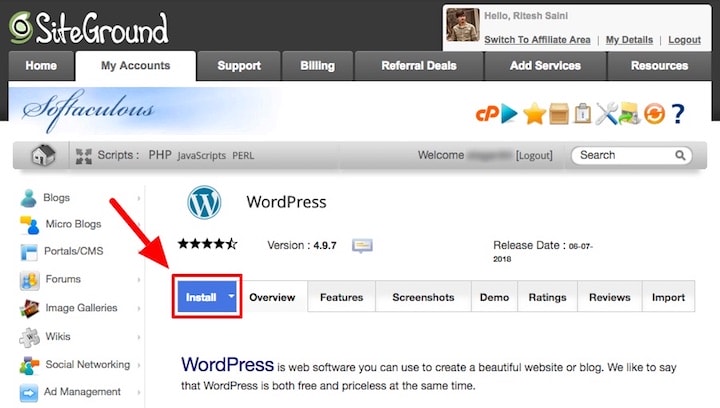 SiteGround WordPress Auto Installer