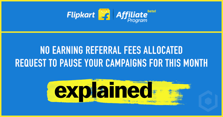Flipkart Affiliate No Earning Referral Fees Allocated