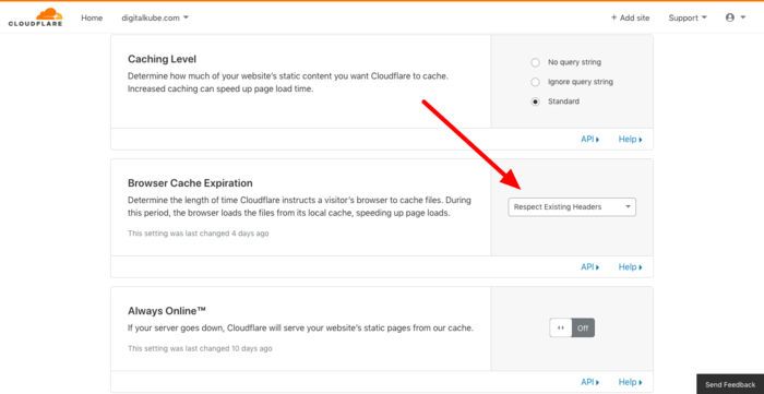 Cloudflare Broswer Cache Expiration