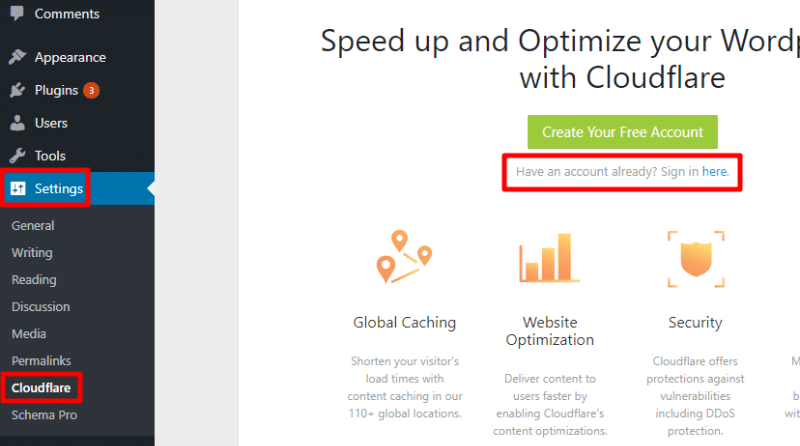 Cloudflare WordPress Plugin Setup