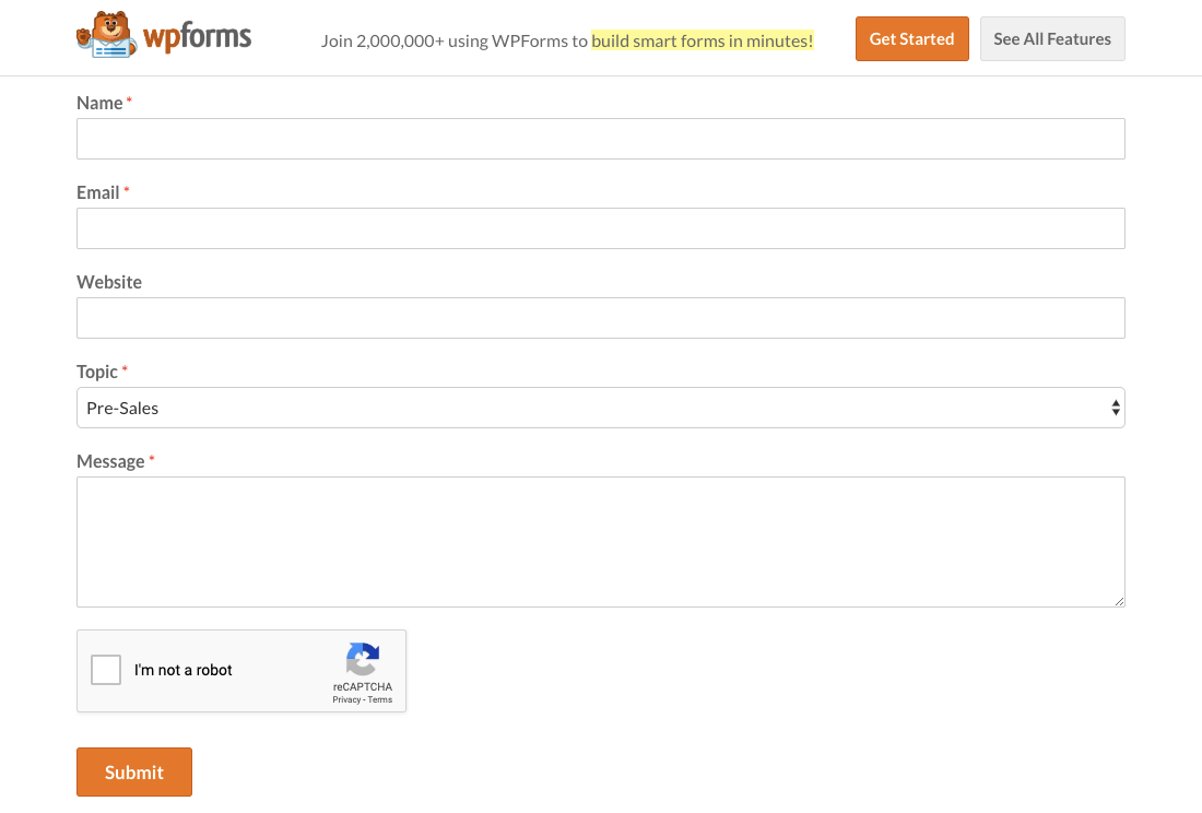 WPForms Contact Form