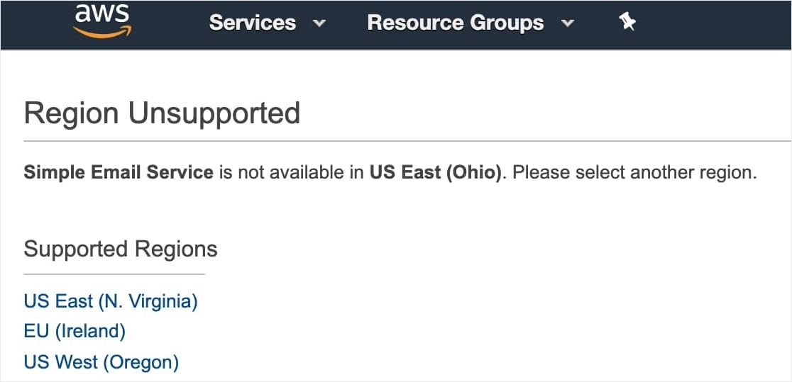 AWS Configure Region