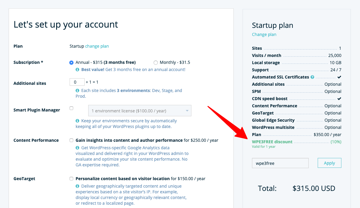 WP Engine Order Details