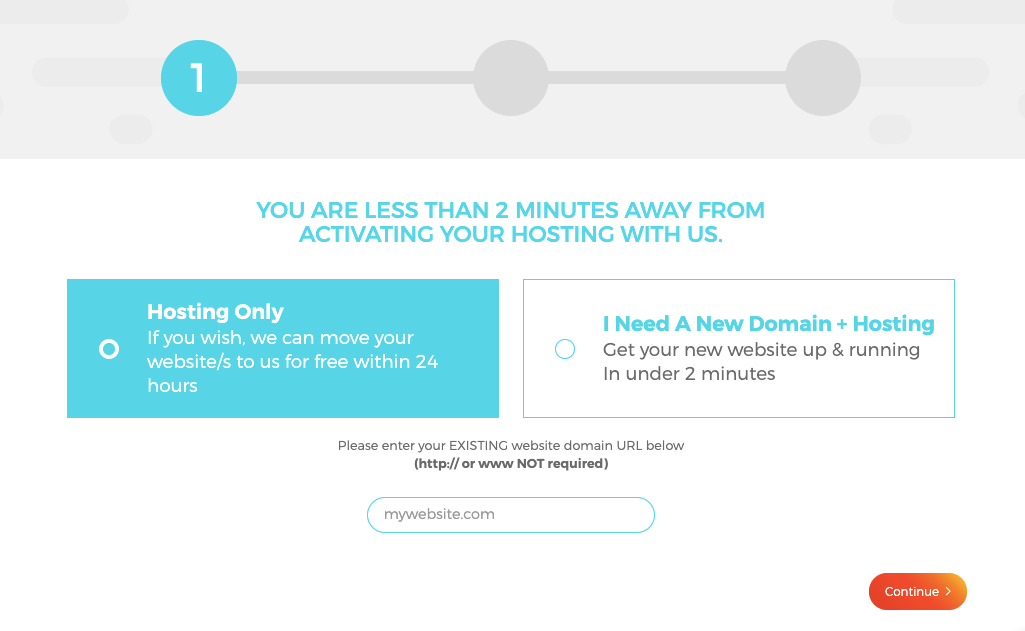 WPX Hosting Domain Option
