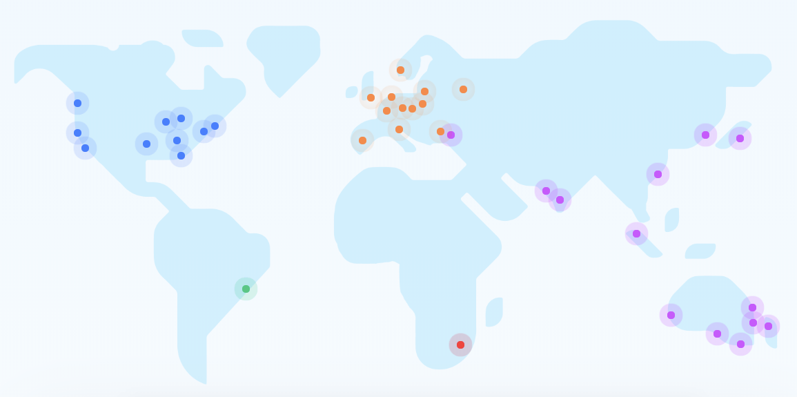 BunnyCDN Data Centers and PoPs