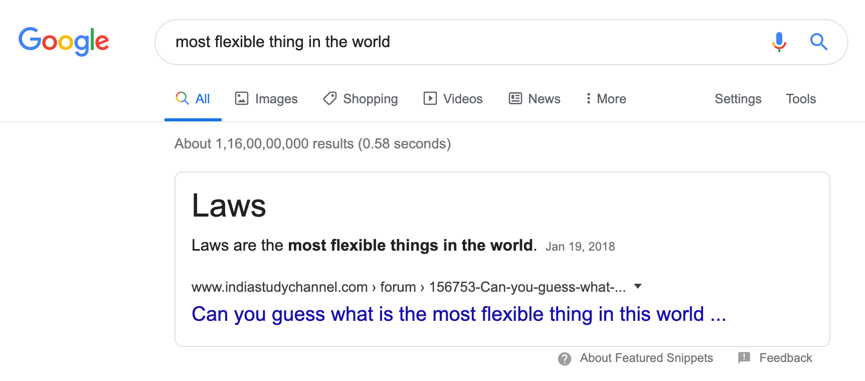 Most Flexible Thing in the World