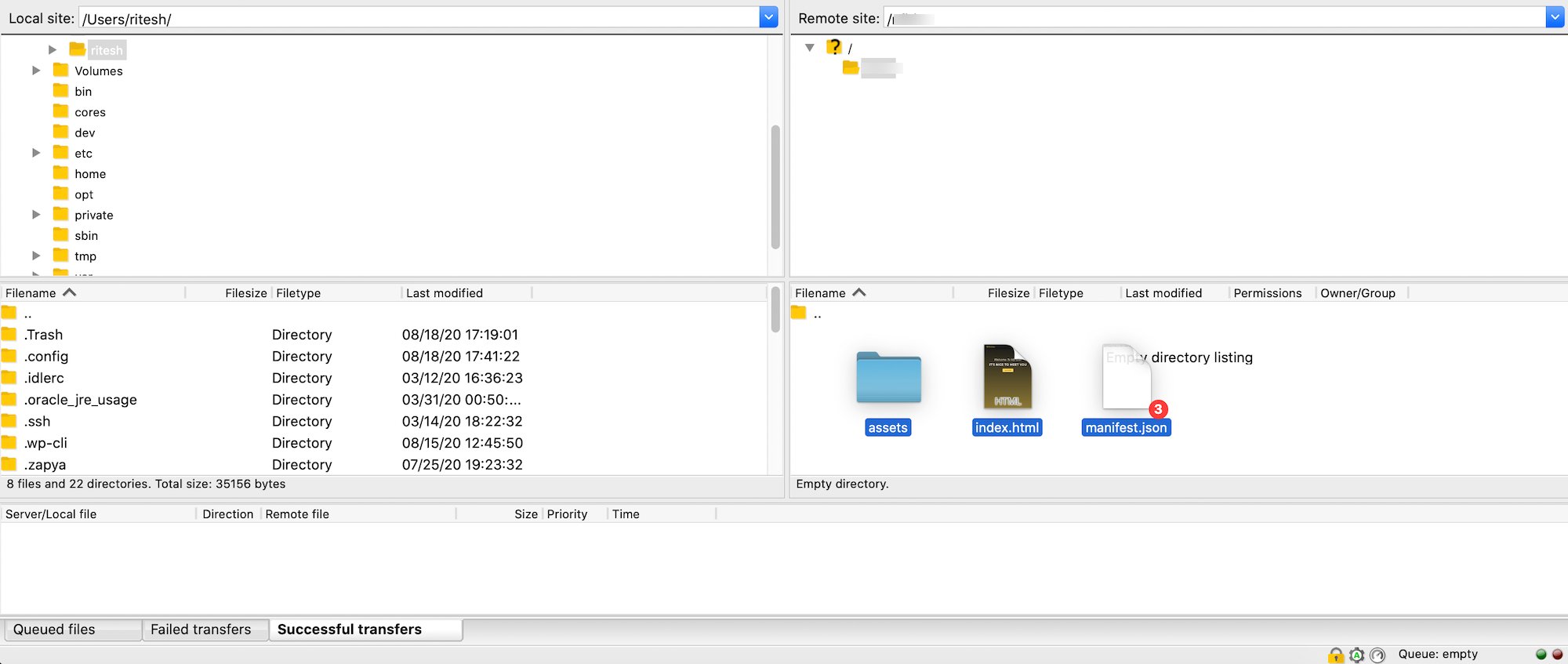 BunnyCDN FileZilla Site Upload