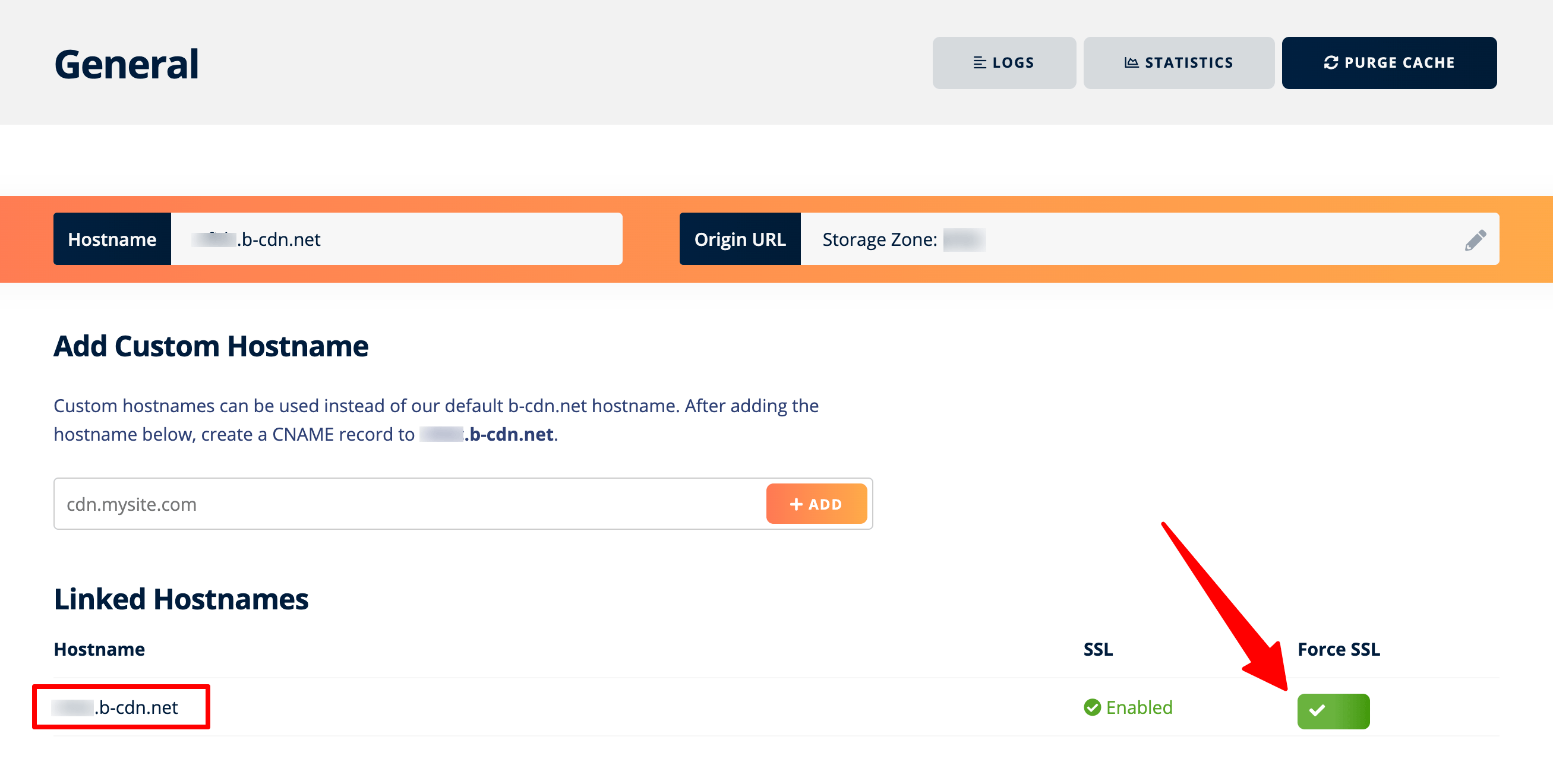 BunnyCDN Storage Pull Zone Force SSL