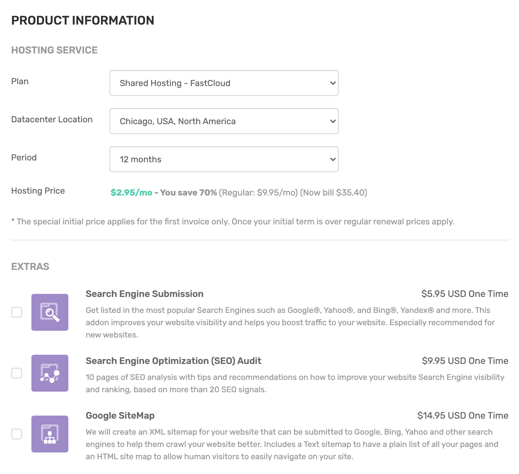 FastComet Product Information