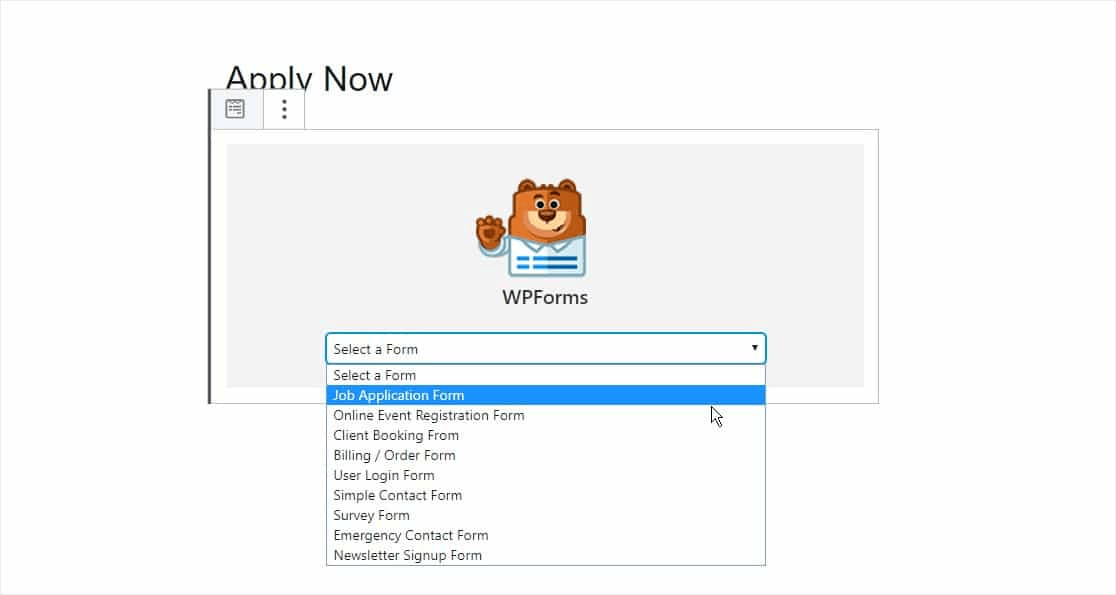 Add Job Application Form to Web Page