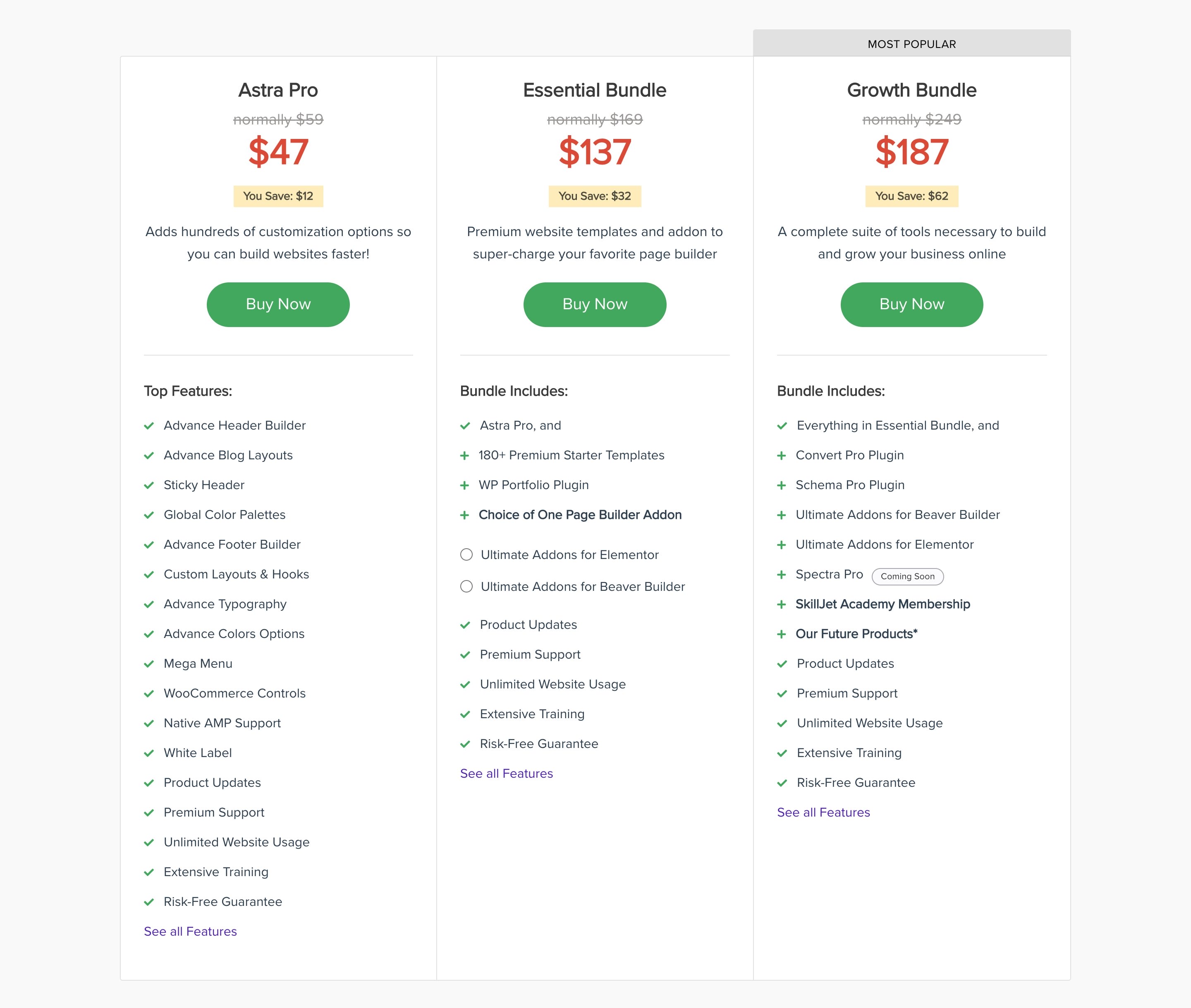 Astra Annual Pricing Plans