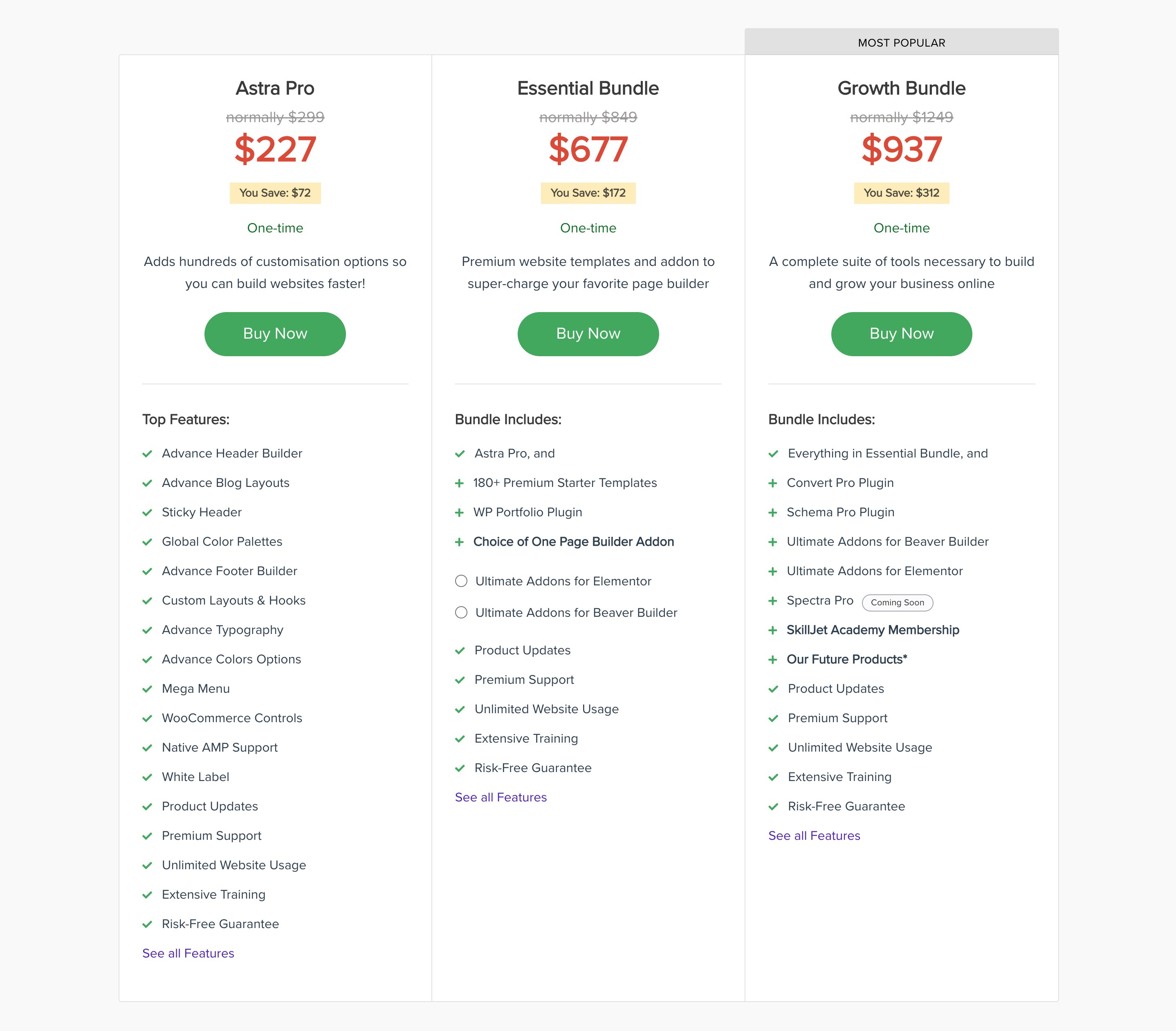 Astra Lifetime Pricing Plans